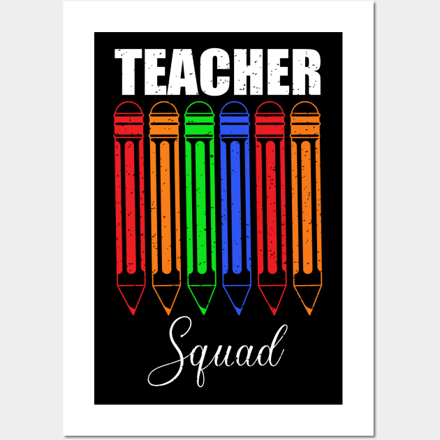 Teacher squad a gift for the teacher Wall Art by FatTize